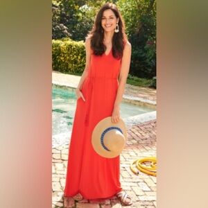 Matilda Jane Brilliant Daydream In The Breeze Maxi Dress Coral NWT L Resortwear